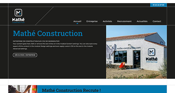 Nouveau site pour Mathé Construction